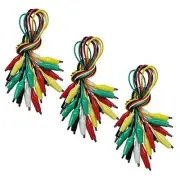 30PCS Premium Alligator Clips Electrical, 5 Colors Test Leads Cable with 30pcs