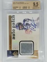 2011 UD SP Authentic Patch Colin Kaepernick RC BGS 9.5 Rookie Auto Card Mint!