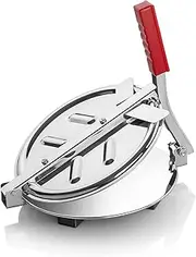 AARNAV Stainless Steel Puri Maker Press Machine with Handle | Tortilla Maker | Taco Press | Papad Maker | Roti Chapati Press | Tortilla Press | 7.5 Inch (19.05 cm)