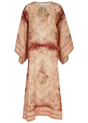 Zimmermann Floral-print Linen Kaftan Dress - Red - 1 (UK 10 / S) 1 (UK 10 / S)