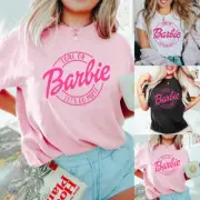 Barbie Movie Come On Let's Go party Barbie Women's T Shirts Tee Blouse PLUS SIZE