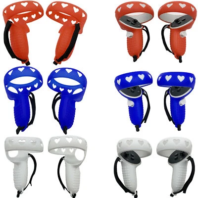 For Quest 2 VR Controller Handle Grip Protective Cover Sleeve with Wrist Strap