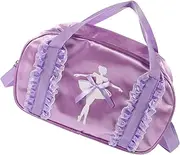 Yardwe Girls Ballet Bag Dance Bag for Boys and Girls Large Capacity Durable Material Purple