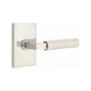 Emtek Select Dummy, Rectangular Rosette, L-Square Stem, Faceted Handle US15