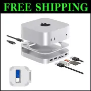 Premium Aluminum Dock for Mac Mini M4 - 8TB SSD Enclosure & USB 3.1 Connectivity