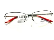 Nike Flexon Eyeglasses 4306 073 Black Red Silver 56-18-145 with Case