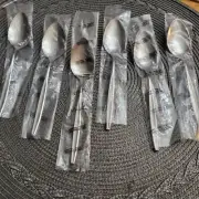 New Old Stock Vintage Ekco Eterna Sorority Stainless Teaspoons Set of 6