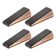 4 Pcs 1.3" Door Stopper for Bottom Door Stop Wedge Non-Slip, Zinc Alloy Copper
