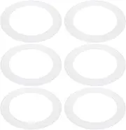 uxcell 4.5" ID 6.3" OD Plastic Trim Ring, 6 Pcs Ceiling Light Goof Rings Matte Circular Light Cover Lighting Fixture for Ceiling Wall Recessed Can Downlights, Translucent Matte White