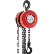 Hand Chain Hoist, 4400 lbs /2 Ton Capacity Chain Block, 8ft/2.5m Lift Manual Han