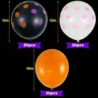 90Pcs 12'' UV Neon Glow Balloons Reusable Polka Dot Blacklight Reactive Fasaf