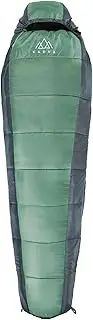KADVA Faran L Camping Sleeping Bag with Left Side Connection, Sleeping Bag with Hood, Comfort Temperature, 10 Degrees, Ideal for Autumn/Spring, Ripstop Technology