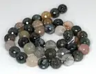 10MM MIX QUARTZ GEMSTONE FACETED ROUND LOOSE BEADS 7.5inch