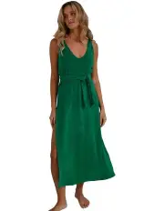 [Ambition the Label] Organic Cotton Long Dress in Green