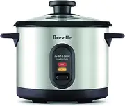 [Breville] the Set & Serve 7-Cup Rice Cooker, Brushed Stainless Steel, BRC310BSS