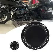 Black Cut Derby Timing Timer Cover For Harley Electra Street Road Glide FLTRX
