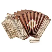 Robotime Rolife Accordion TG410 DIY 3D Wooden Puzzle Model Kit Toy Gif
