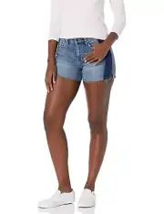 Buffalo David Bitton Women's Sanna Mid Rise Short, Surf City, 29