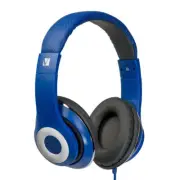 Verbatim Class Over-Ear Headphones Gaming/Music/Multimedia w/Mic/3.5mm AUX Blue