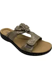 Clarks Collection Floral Slide Sandals Laurieann Madi Platinum