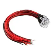 20Pcs 5mm Pre-Wired Diffused LED Diodes Light 20mA DC 3-6V Yellow Light