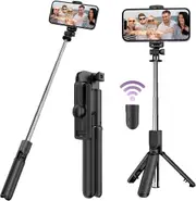 Selfie Stick Tripod with Remote for iPhone/Android - Black