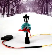 Christmas miniature street lamp battery on light lantern 1:12 scale dollhouse