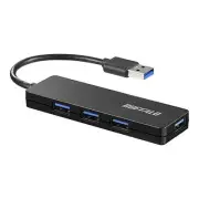 Buffalo USB hub USB3.0 Slim Design 4 Port Bus Power Lightweight Windows Mac PS4