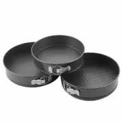 3 pc Springform Bundt Cake Tin Baking Round Circle Pan Storage Sphere Mould Set