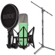 Rode NT1 Signature Series - Green Condenser Microphone with Mic Stand