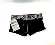 FORT TROFF Size M Grunt Corp Mesh Boxer Brief/Trunks - Black/Gray/White - Pouch