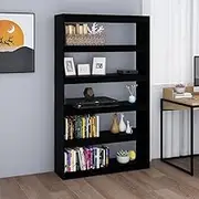 Book Cabinet/Room Divider Black 100x30x167.5 cm Solid Pinewood, Home Office Shelving