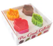 Talisman Designs Plunger Style Pie Crust Cutters, Fall Design, 4-Piece Set