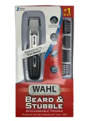 NWOT 15 Piece Cordless Wahl Beard & Stubble Rechargeablet Trimmer NIB Never Used