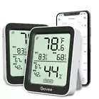 Bluetooth Hygrometer Thermometer, Large LCD, Max/Min Records, 2-Year Data Storag