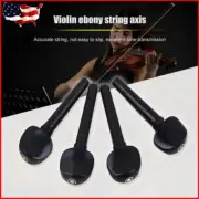 4x Violin Tuning Pegs Ebony Wood Violin Fiddle Tuning Peg Replacement w/ Endpin