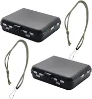 KITANDOVE 2pcs Box Rock Fishing Box Link Hooks Functional Storage Fishing Organizers and Storage Hook Tackle Gear Organiser Kit Waterproof Organizer Portable Lure Containers PVC Black