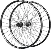 MirOdo Mountain Bike Wheelset 26/27.5/29" Aluminum Alloy Double Wall Rims Front 2 Rear 4 Bearings QR 100/135mm Disc Brake HG Freehub Ultralight Wheelset for 8-12 Speed