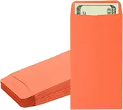 uxcell Money Envelope, 50 Pack 6.5" x 3.5" Cash Envelopes Money Holder Bags Budgeting Saving Challenge Letter for Gift Coins Checks Tickets Jewelry Passport Card, Orange