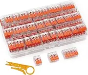 Lever Nuts, Wire Connectors, 81Pcs Electrical Lever Nuts Assortment Pack for All Wire 12-24 AWG, Quick Splice Wire Connectors