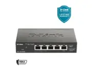 D-Link 5-Port Gigabit Smart Managed PoE-Powered Switch | PoE Extender | 2 PoE