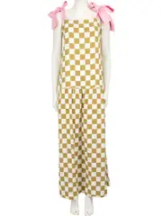 Checkered Pattern Maxi Dress