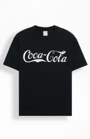 Coca-Cola (Coke) By PacSun Logo T-Shirt - Black - Large