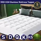 1000GSM Pillowtop Mattress Topper Luxury Bed Mat Pad Queen Double King Single AU