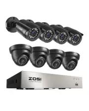 3K Lite 8CH Home Security Camera System Outdoor,8Channel H.265+ CCTV DVR,8pcs...