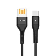 3A Type-C / USB-C Silicone Charging Cable, Length: 1m (Black)