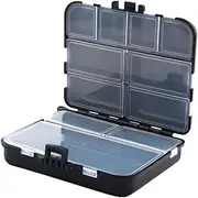 APLVFFZH Fishing Tackle Box for Organizing Fishing Gear and Hooks, Black