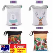 Baby Waterproof Large Cloth Nappy Wet Bag Double Zip 30x40cm Reusable 6 Styles