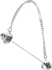 [TOGEVAL] Unique Decorative Men's Necktie Pin Brooch Pin Chain for Stylish Present