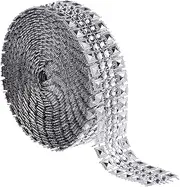 MINAOLULUS 1Roll Rhinestone Diamond Ribbon Sparkling Mesh Decor for DIY Crafts Wide for Wedding Present Wrapping Home Decoration